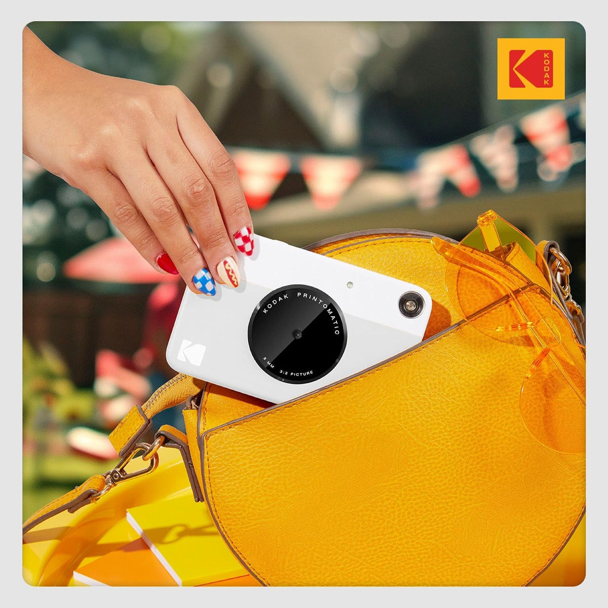 KODAK Printomatic Full-Color Instant Print Digital Camera, Zink 2x3" (5.1x7.5 cm) Sticky-Back Photo Paper, 5MP, Portable, Creative Fun Gift for Birthday, Christmas, Holiday, Grey