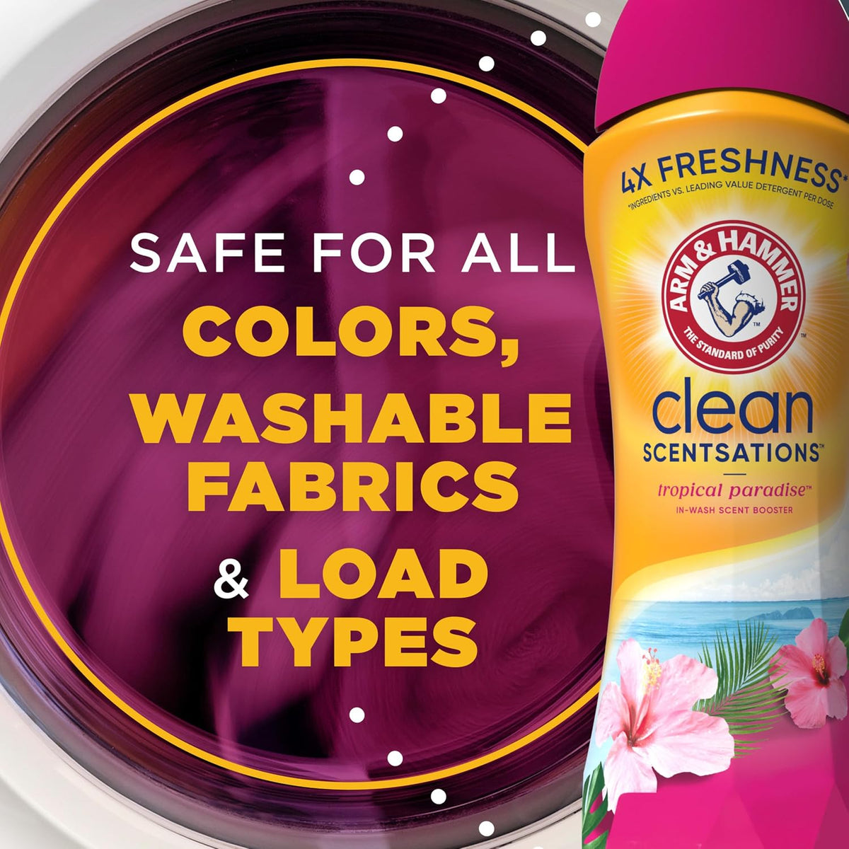 ARM & HAMMER Clean Scentsations Laundry Scent Booster, Tropical, 45 Oz