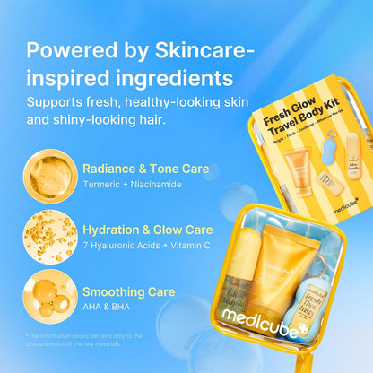 medicube Fresh Glow Body Kit | Travel-Ready Hair & Body Set