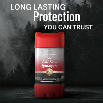 Old Spice Sweat Defense Antiperspirant Deodorant for Men, 24/7 Sweat & Odor Protection, Lasting Freshness, Clear Gel, Swagger Scent, 3.8 oz (Pack of 12)