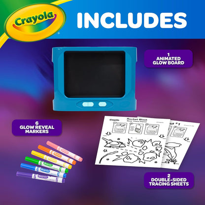 Crayola Animated Glow Board, DualScreen LED Drawing Board with Light Animation, Light Up Tracing Projector, Gift for Kids, Toys for Boys & Girls, Ages 6+