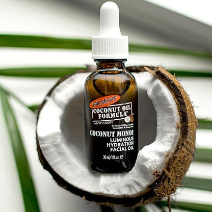 Palmer's Coconut Oil Face Care Bundle - Face Oil & Scrub, Fair Trade & Monoi, 1 fl oz Oil & 3.17 oz Scrub