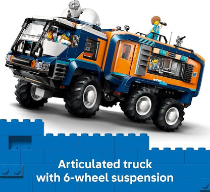 LEGO City Arctic Explorer Science Lab Truck Building Toy - STEM Pretend Play Set for Boys & Girls, Ages 8+ - Buildable Toy Truck for Kids W/5 Minifigures - Gift Idea for Birthdays - 60471