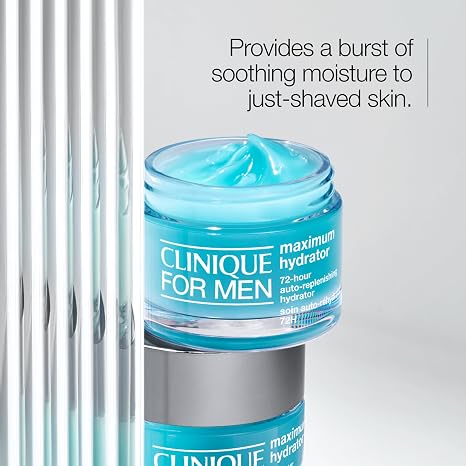 Clinique For Men Maximum Hydrator 72-Hour Auto-Replenishing Oil Free Hydrating Face Moisturizer With Hyaluronic Acid + Aloe Vera,1.7 Ounce,(Pack of 2)