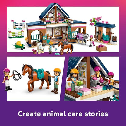 LEGO Friends Horse Stable and Riding Academy Building Toy for Girls & Boys - Pretend Play Set for Kids, Ages 7+ - W/3 Minidolls, Toy Animal Figures, & Accessories - Gift Idea for Birthdays - 42688