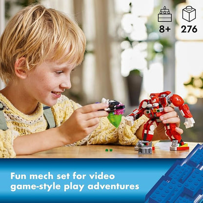 LEGO Sonic The Hedgehog Knuckles’ Guardian Mech 76996 | Back to School Gift for Students, Building Toy, Boys & Girls, Ages 8+, Sonic Action Figure Set, 276 pieces, 2 Minifigures