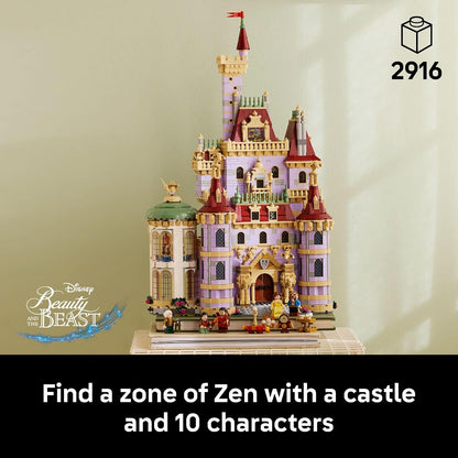 LEGO Disney Princess Beauty and The Beast Castle Building Set - Room Decor for Women & Men, Ages 18+ - Model Building Kit for Adults - Book Shelf Display - Gift for Disney Fans - 43263