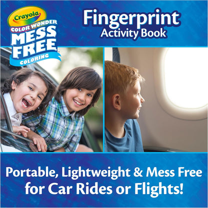 Crayola Color Wonder Mess Free Fingerprint Activity Book, Finger Painting Alternative, Arts & Crafts Gift for Kids Ages 3+