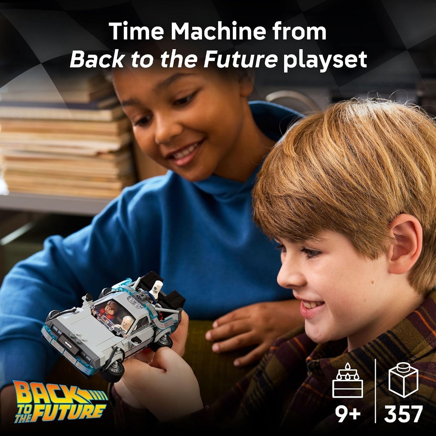 LEGO Speed Champions Time Machine from Back to The Future Building Toy for Kids - Pretend Play & Display Car Toy W/ 2 Build Modes for Boys & Girls, Ages 9+ - Gift for Birthdays - 77256