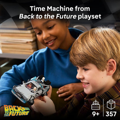 LEGO Speed Champions Time Machine from Back to The Future Building Toy for Kids - Pretend Play & Display Car Toy W/ 2 Build Modes for Boys & Girls, Ages 9+ - Gift for Birthdays - 77256