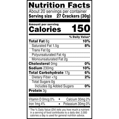 Cheez-It Cheese Crackers, Baked Snack Crackers, Lunch Snacks, Family Size, Original, 21oz Box (1 Box)