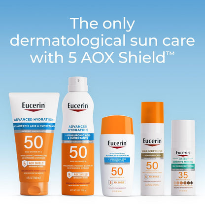 Eucerin Advanced Hydration Face Sunscreen Lotion, SPF 50, 1.7 FL OZ