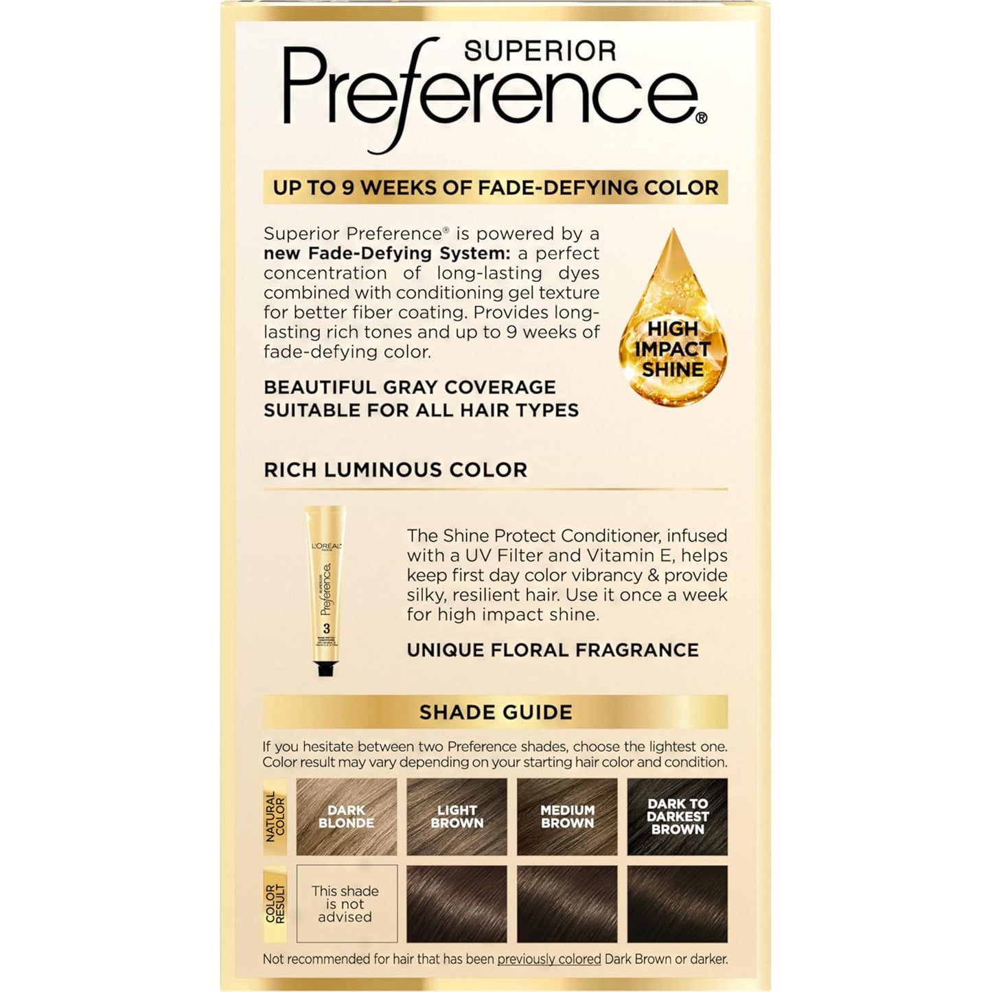 L'Oreal Paris Superior Preference Luminous Fade-Defying Permanent Hair Color, Hair Dye For Up to 9 Weeks of Radiance, Medium Ash Brown 5A, 1 Hair Dye Kit