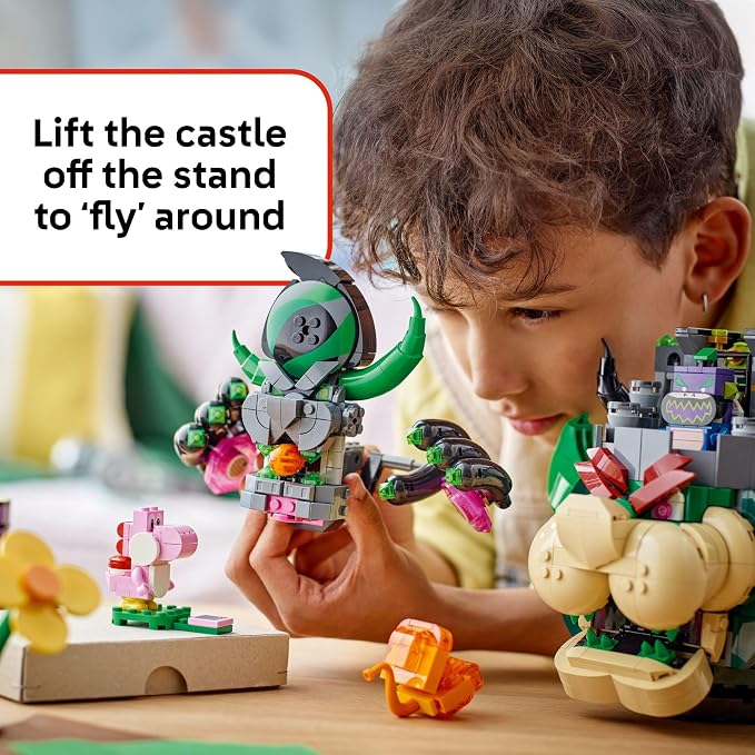 LEGO Super Mario Prince Florian & Castle Bowser Building Toy - Pretend Play Set for Boys & Girls, Ages 9+ - Building Blocks for Kids W/Digital Action & 4 Toy Figures - Gift Idea for Birthdays - 72042