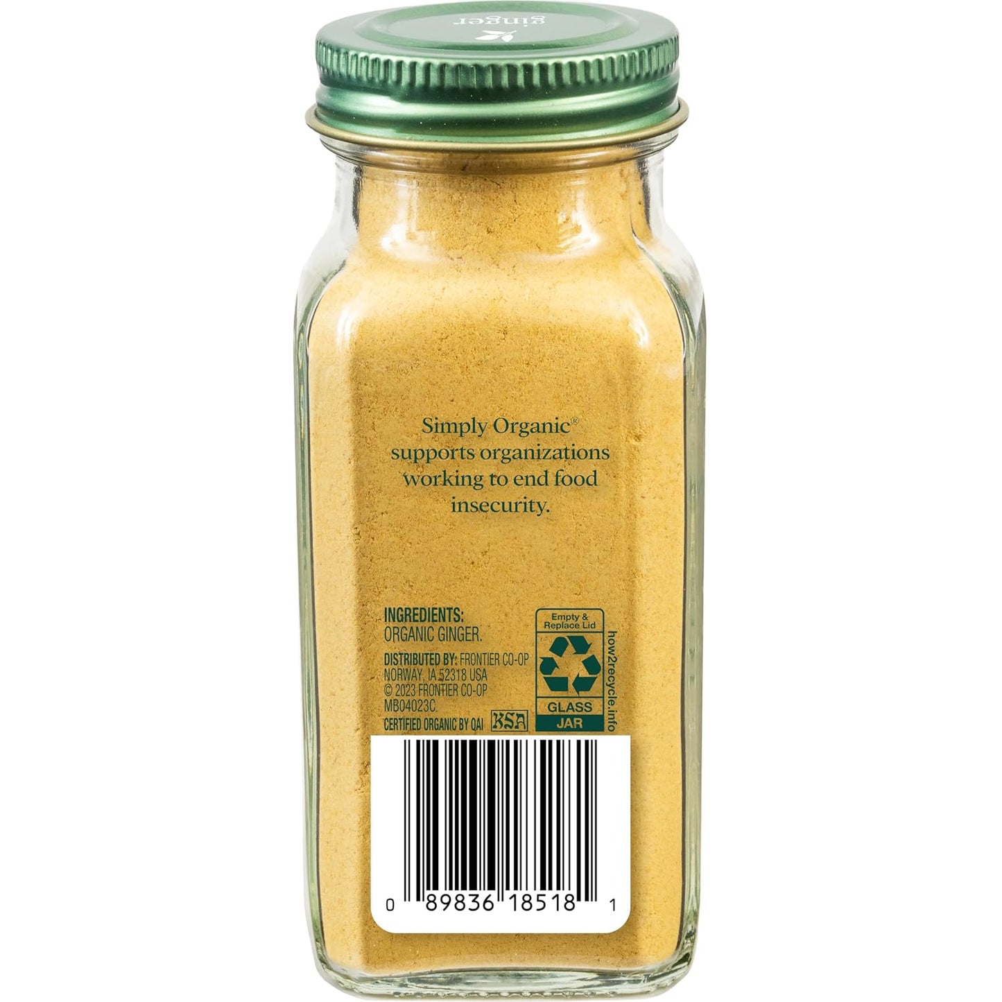 Simply Organic, Ginger Organic, 1.64 Ounce | Non ETO, Non Irradiated, Non GMO, Complements Both Sweet & Savory Dishes