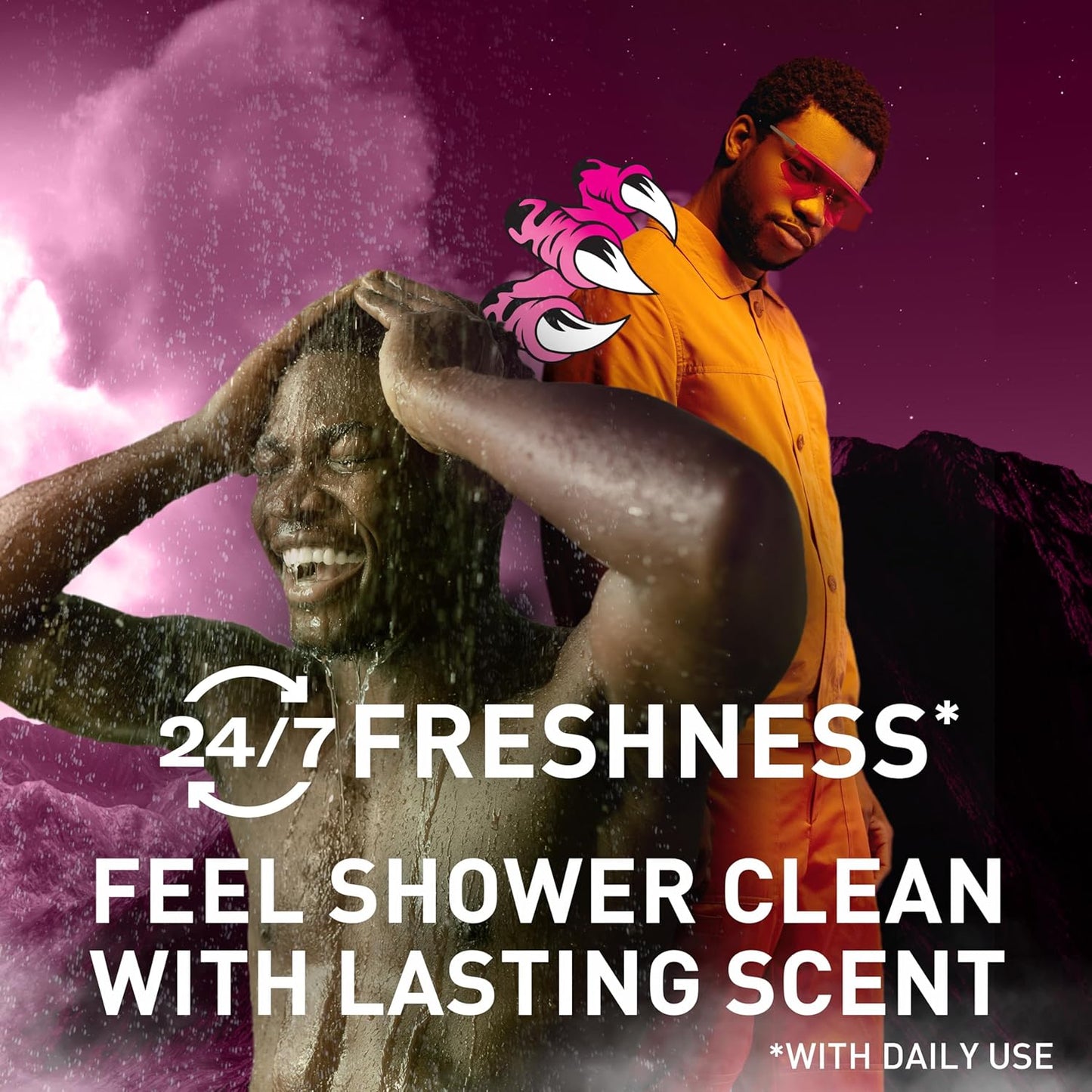 Old Spice Cleansing Body Wash for Men, 3X Defense, 24/7 Shower Fresh with Lasting Scent, 2-in-1 Body & Face Wash, Raptorstrike with Dark Berry Scent, 33.4 oz