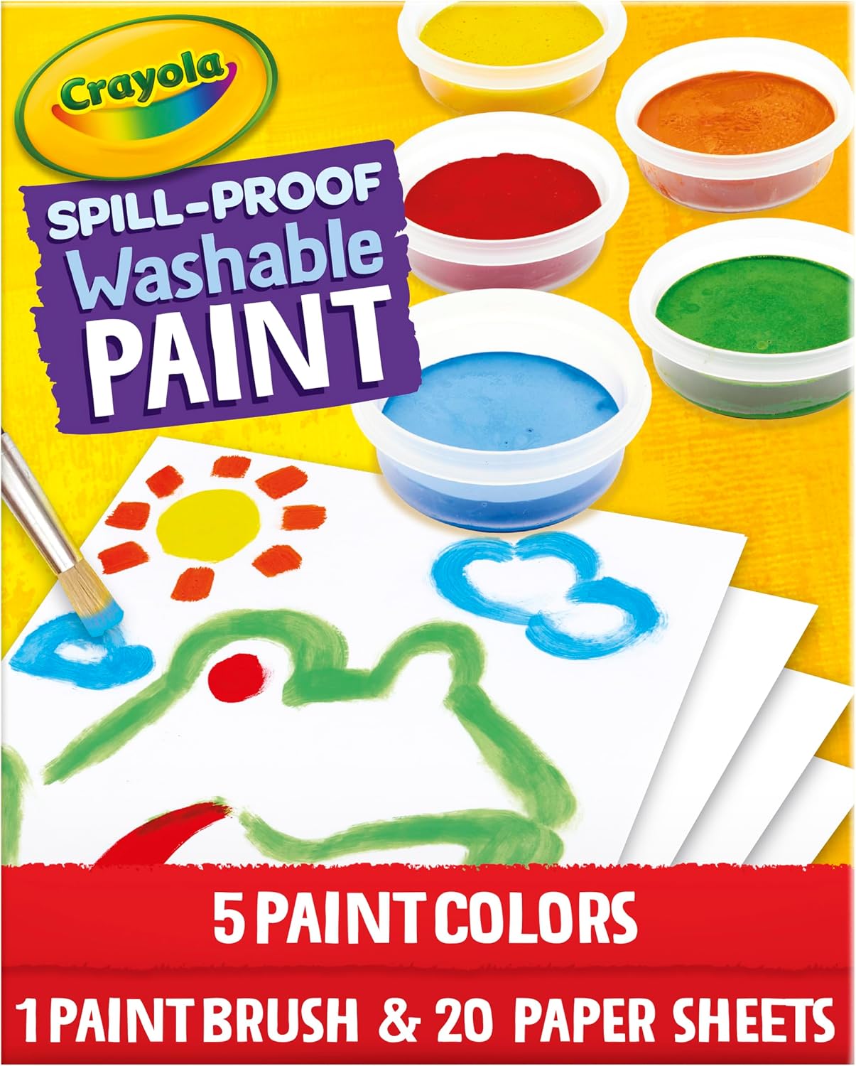 Crayola Spill Proof Paint Set Washable Paint Set for Kids, Arts & Crafts | Teacher School Supplies & Essentials, Arts & Crafts, Toddler Gift, Ages 3+