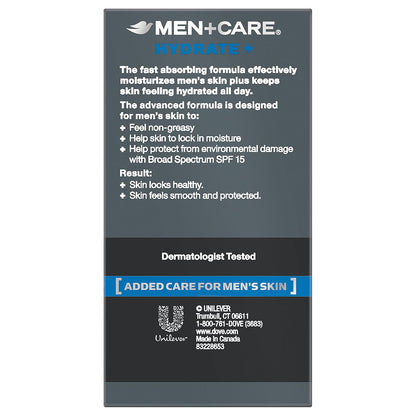 Dove Men+Care Face Lotion, Hydrate Plus 1.69 Ounce