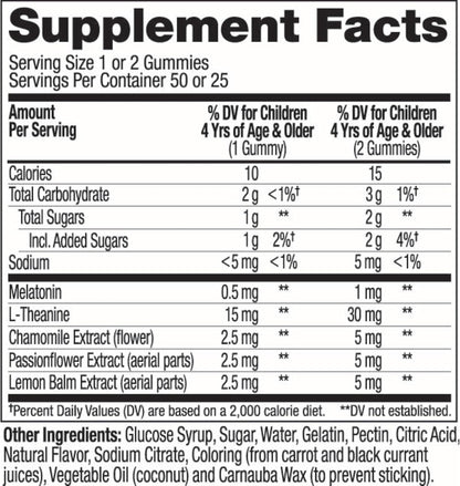 OLLY Kids Sleep, Occasional Sleep Support,* 0.5 mg Melatonin - 50 Count