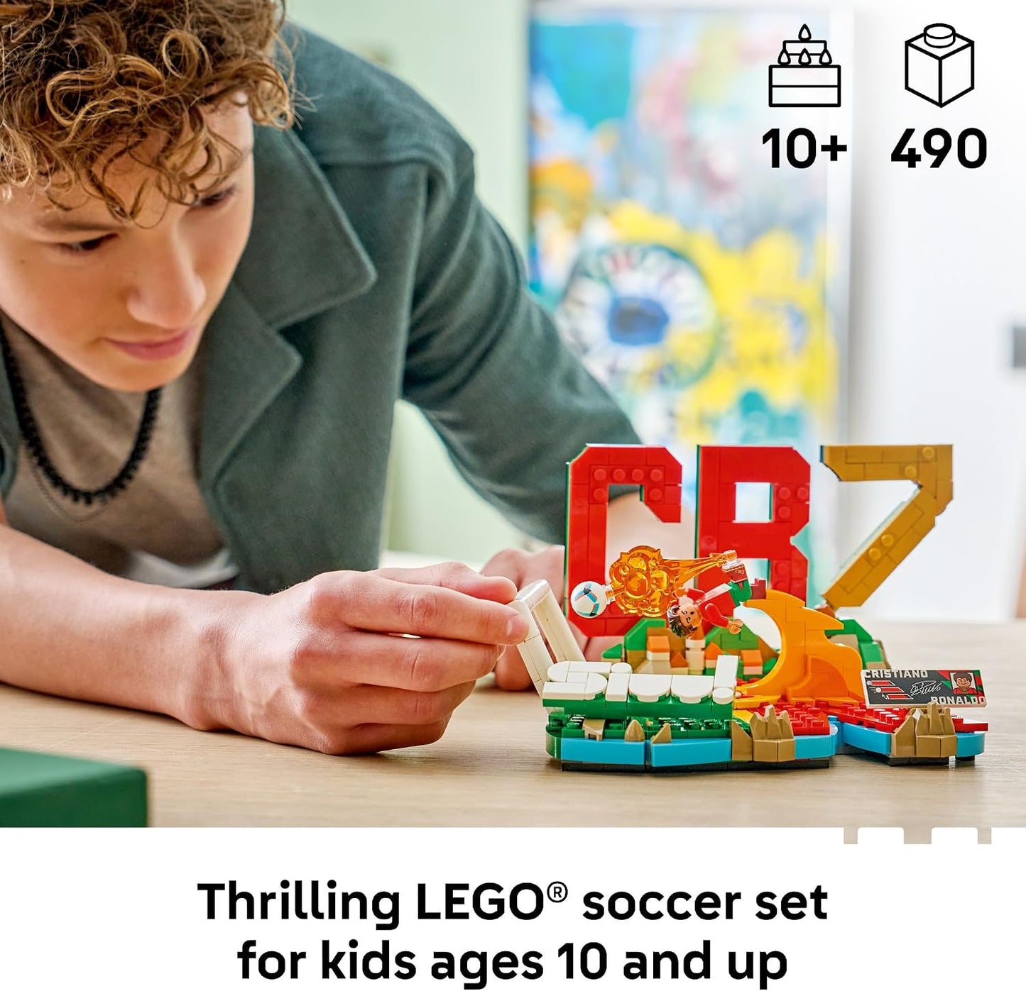 LEGO Editions Cristiano Ronaldo – Soccer Highlights - Building Set for Boys & Girls, Ages 10+ - Collectible Soccer Gift with Plaque - Kids Bedroom or Shelf Decor - 43012