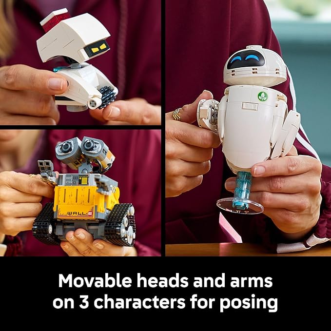 LEGO Disney & Pixar Wall-E & EVE Building Set for Adults, Ages 18+ - Home Office, Book Shelf, or Room Decor for Disney Fans - Gift Ideas for Men & Women - 43279