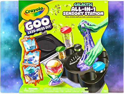 Crayola Goo All-in-1 Sensory Station, Galactic Slime Making Kit for Kids, Less Mess, DIY Arts & Crafts Set, Gifts for Kids, Ages 6+