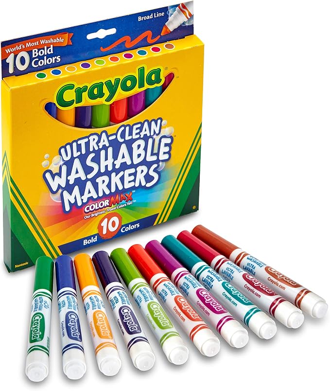 Crayola Ultraclean Broadline Bold Markers (10 Count)