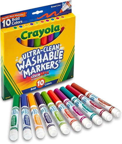 Crayola Ultraclean Broadline Bold Markers (10 Count)