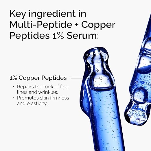 The Ordinary Multi-Peptide + Copper Peptides 1%, GHK-Cu Anti-Aging Serum for Fine Lines and Skin Elasticity