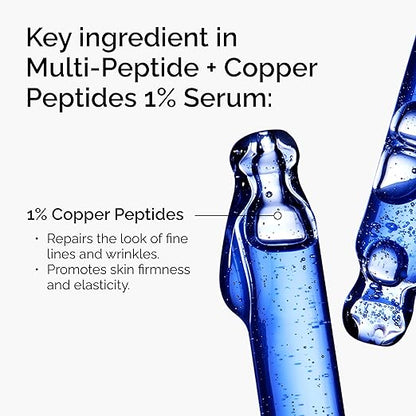 The Ordinary Multi-Peptide + Copper Peptides 1%, GHK-Cu Anti-Aging Serum for Fine Lines and Skin Elasticity