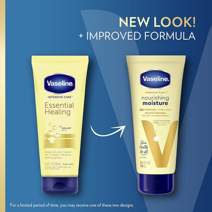 Vaseline Nourishing Moisture Body Lotion Hand & Body Lotion Pack of 12 for Dry Skin made with Ultra-Hydrating Lipids & Pure Oat Extract 3.4 oz