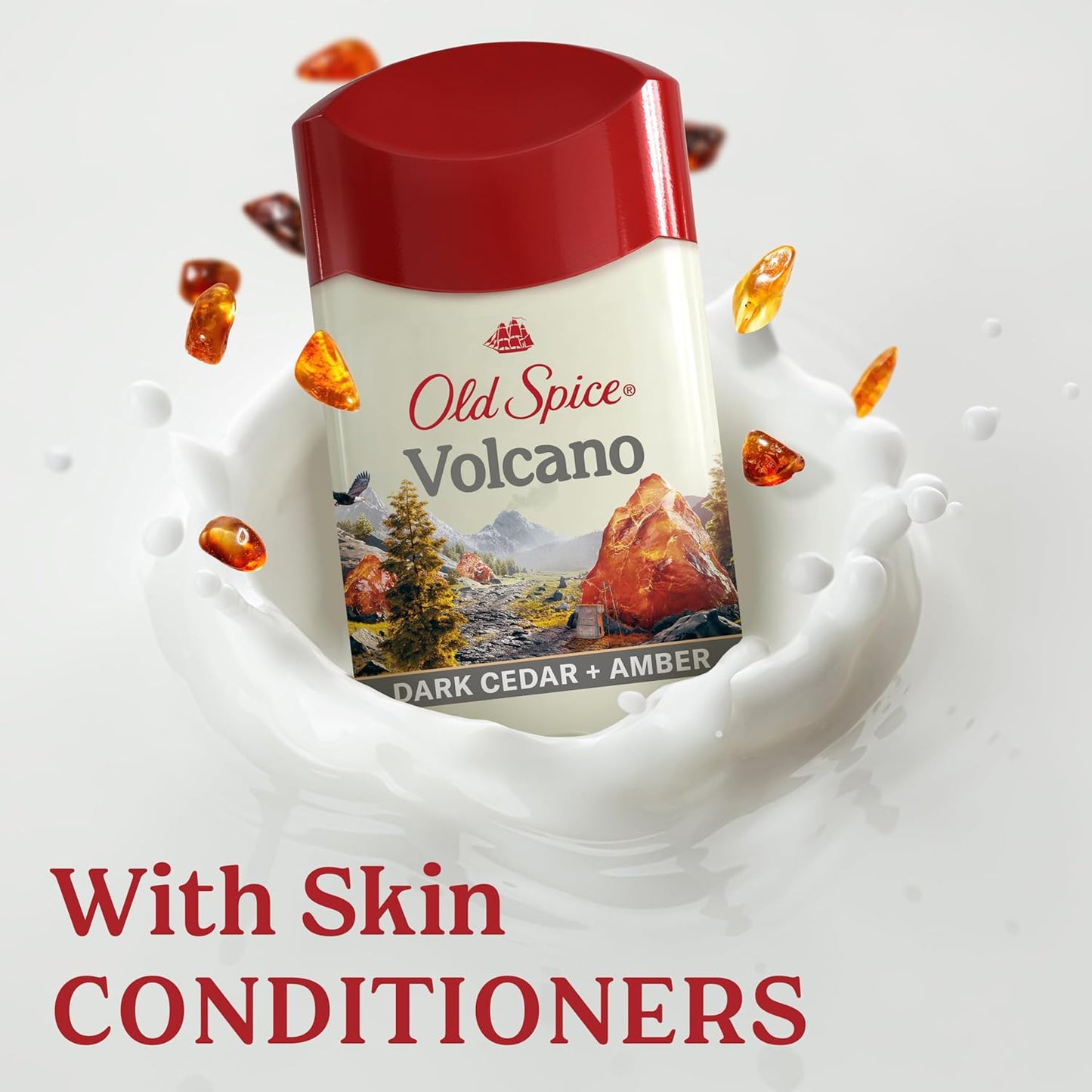 Old Spice Antiperspirant & Deodorant for Men, 24/7 Sweat & Odor Protection, 24/7 Freshness with Long Lasting Scent, Gentle on Skin, Dry Feel, Volcano with Charcoal Scent, 2.6 oz (Pack of 3)
