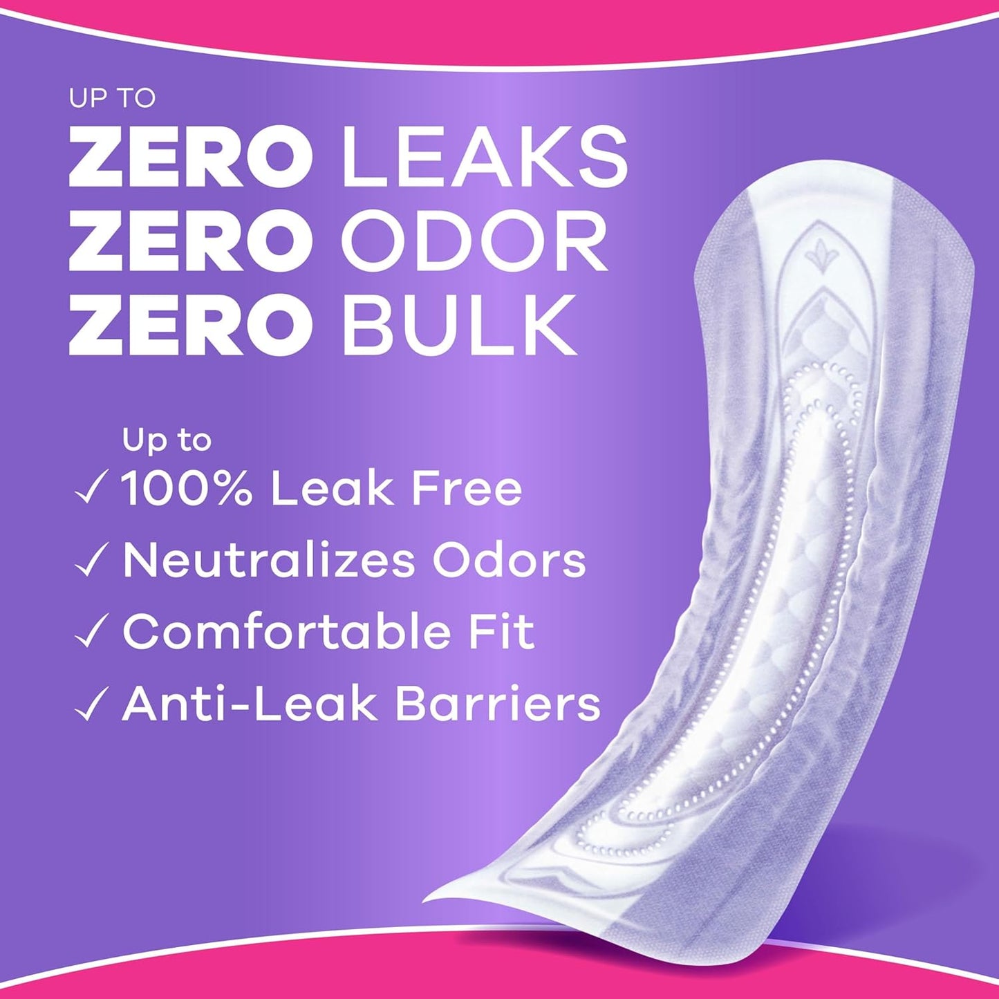 Always Discreet Adult Incontinence Pads for Women, Ultra Absorbency, Long Length, Postpartum Pads, Up to 100% Bladder Leak Protection, 26 Count