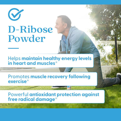Doctor's Best Pure D Ribose Powder Supplement, Gluten Free, Vegan, 8.8 oz