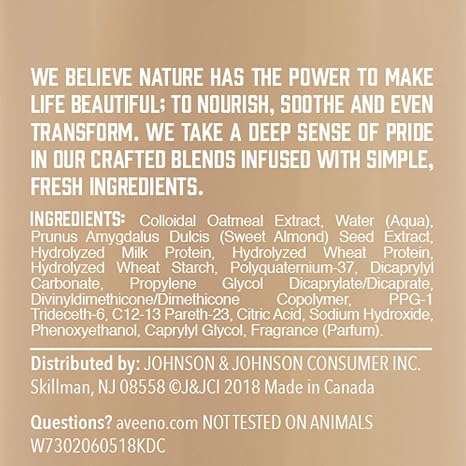 Aveeno Farm-Fresh Oat Milk Leave-In Hair Conditioner Treatment, Lightweight Moisturizer for Dry Damaged Hair, Safe for Color-Treated Hair, Sulfate, Paraben & Dye-Free