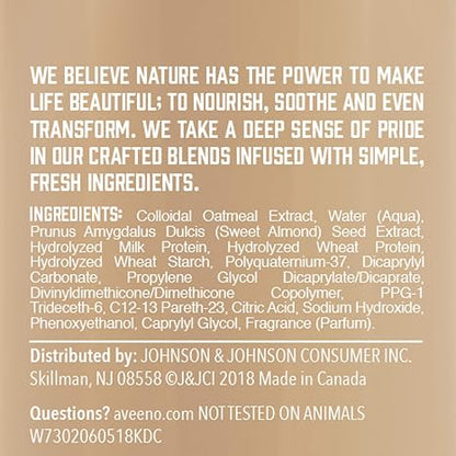 Aveeno Farm-Fresh Oat Milk Leave-In Hair Conditioner Treatment, Lightweight Moisturizer for Dry Damaged Hair, Safe for Color-Treated Hair, Sulfate, Paraben & Dye-Free