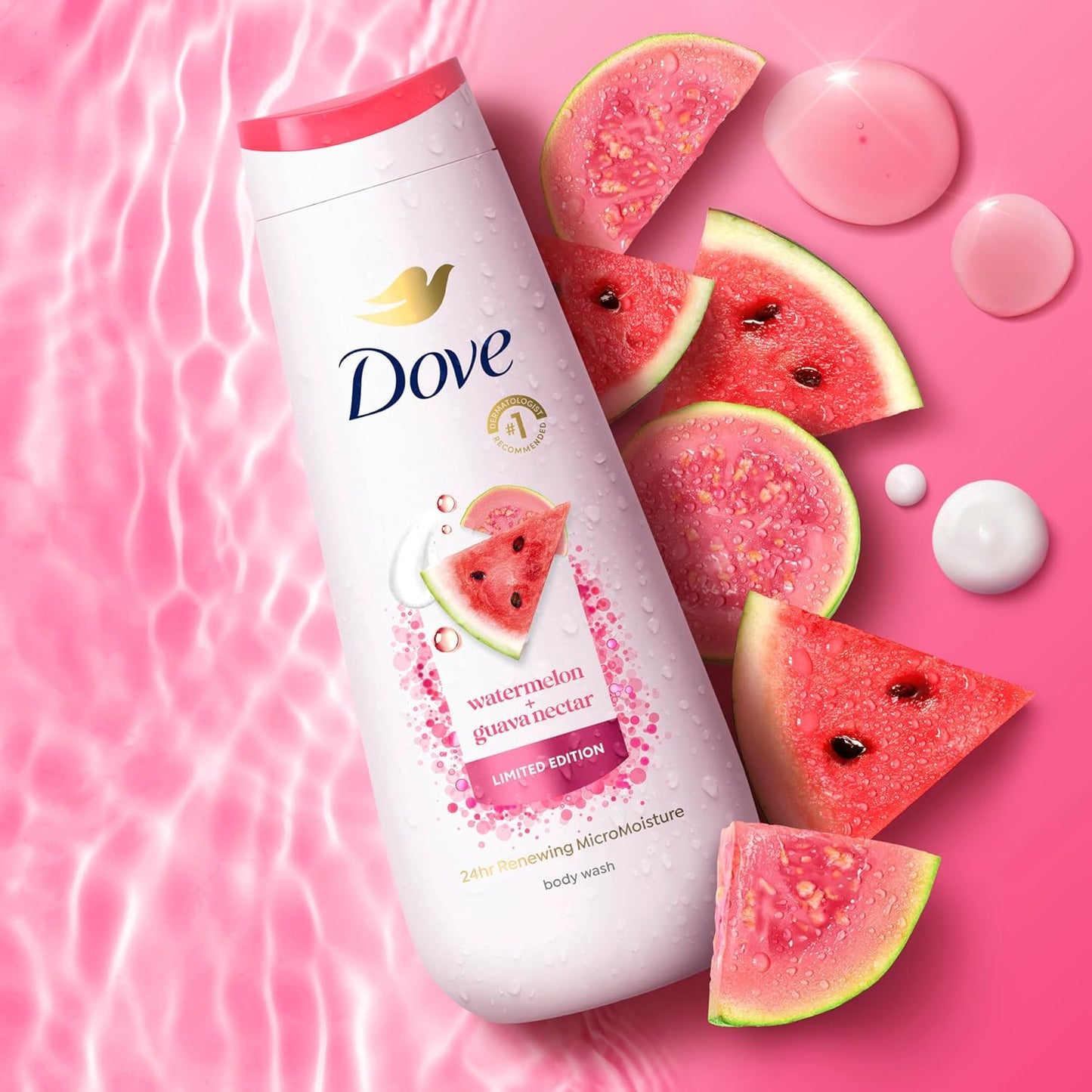 Dove Limited Edition Body Wash for women 3 count Mixed Summer Variety Pack for Hydrated & Soft Skin 20 fl oz
