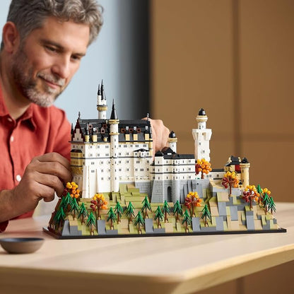 LEGO Architecture Neuschwanstein Castle Building Set - Collectible Bavarian Castle Model Kit for Arts & Crafts - Building Blocks for Adults, Ages 18+ - Gifts for Men and Women - 21063