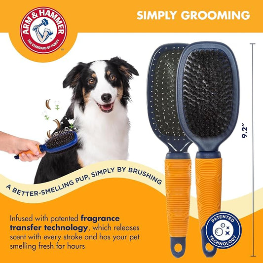 Arm & Hammer Deodorizing Pin & Bristle Dog Brush, Lily & Vanilla Scent