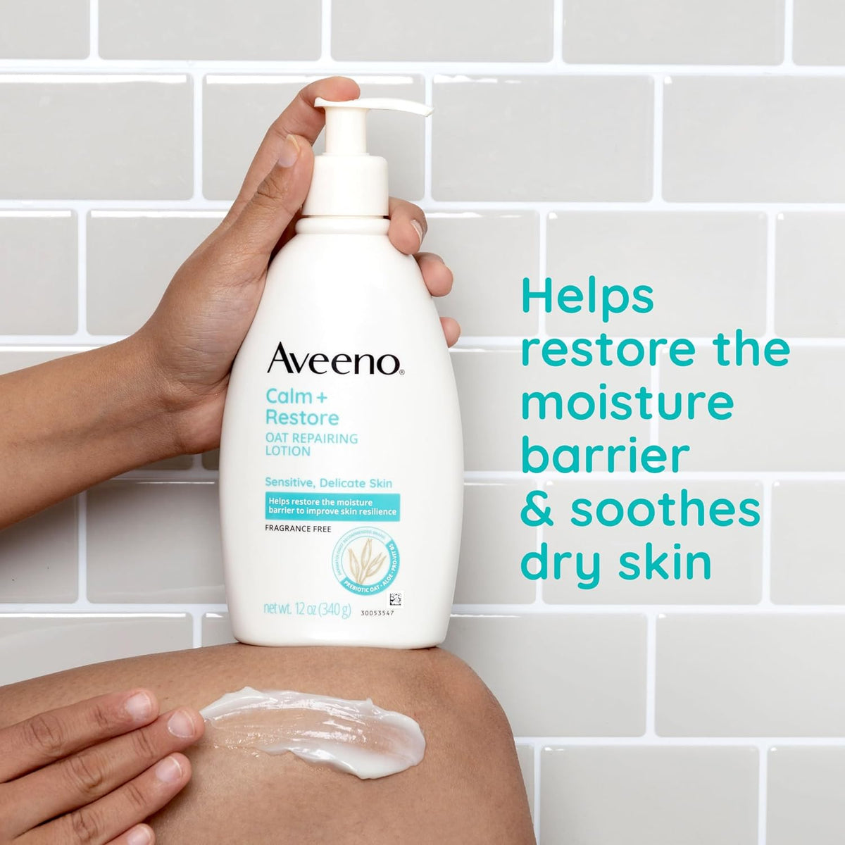 Aveeno Calm + Restore Repairing Body Lotion, Fragrance-Free, 12 oz