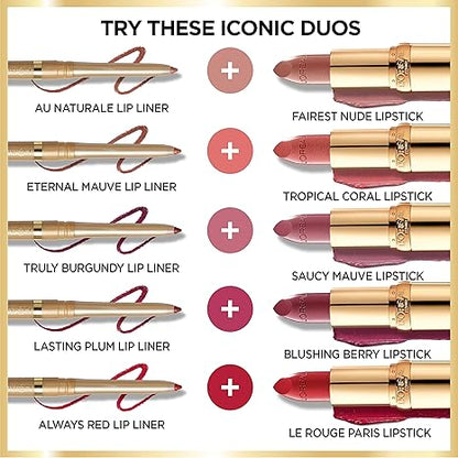 L'Oreal Paris Colour Riche Original Creamy, Hydrating Satin Lipstick with Argan Oil and Vitamin E, Cinnamon Toast, 1 Count (Pack of 2)