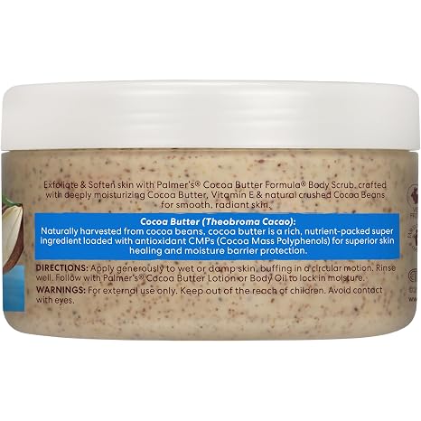 Palmer's Exfoliating Body Scrub, Cocoa Butter Formula, Softens Skin (7 Oz)