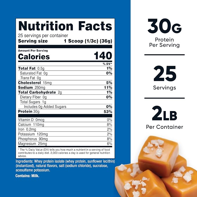 Nutricost Whey Protein Isolate (Salted Caramel) 2LBS