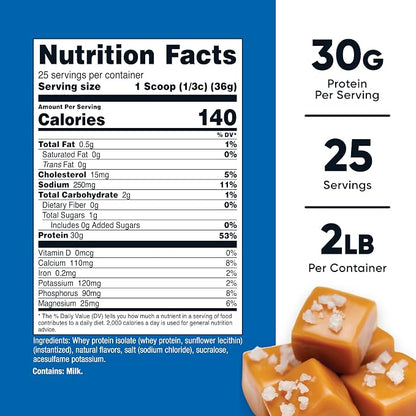 Nutricost Whey Protein Isolate (Salted Caramel) 2LBS