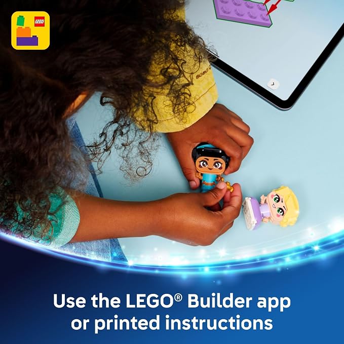 LEGO Disney Princess Mini Jasmine & Rapunzel Building Toy - Princess Toys for Girls & Boys, Ages 5+ - Disney Gifts for Kids - 43303