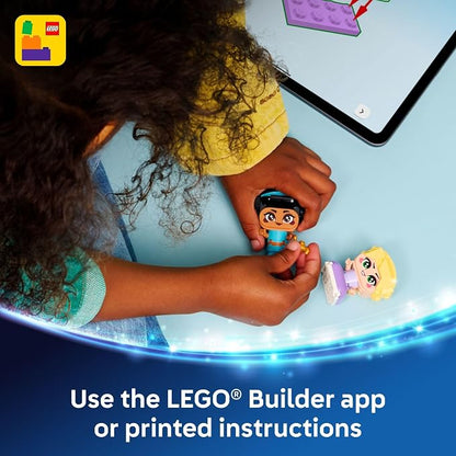 LEGO Disney Princess Mini Jasmine & Rapunzel Building Toy - Princess Toys for Girls & Boys, Ages 5+ - Disney Gifts for Kids - 43303