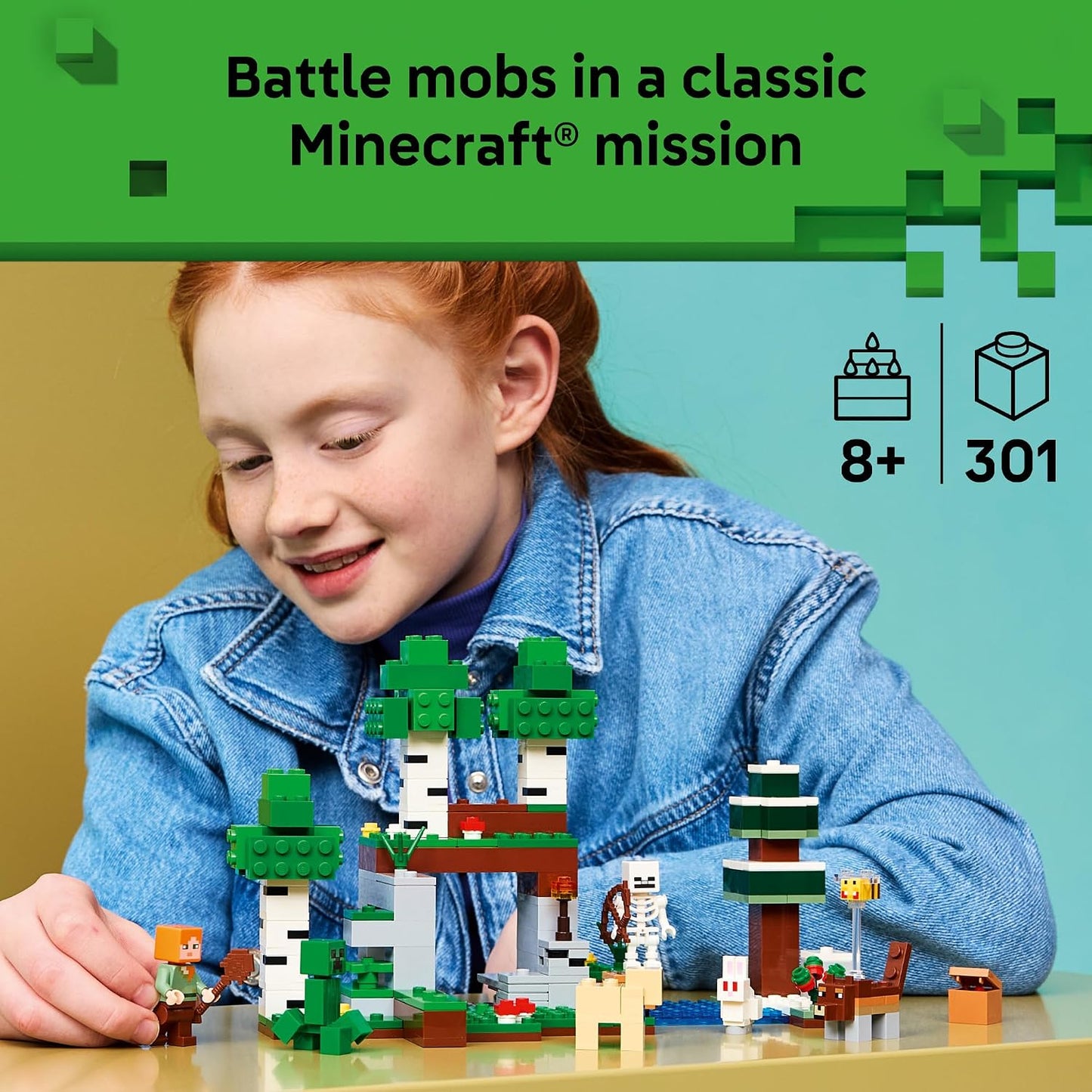 LEGO Minecraft First Night Adventure 21593 | Building Toys for Boys & Girls, Ages, 8+, Sturdy Build for Pretend Play, 301 pieces, Gift for Birthdays