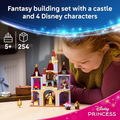 LEGO Disney Princess Belle & the Beast's Enchanted Castle 43289 | Building Toys for Girls & Boys, Ages 4+, Castle Toy W/ Movie Characters, Pretend Play, 254 pieces, Gift for Birthdays