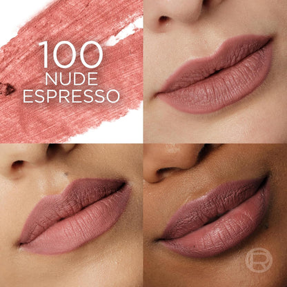 L'Oreal Paris Blurfiller Lip Liner, Lightweight, Buildable, and Sculpting Lip Pencil, Line, Define, and Contour for Fuller-Looking Lips, Nude Espresso, 0.21 oz