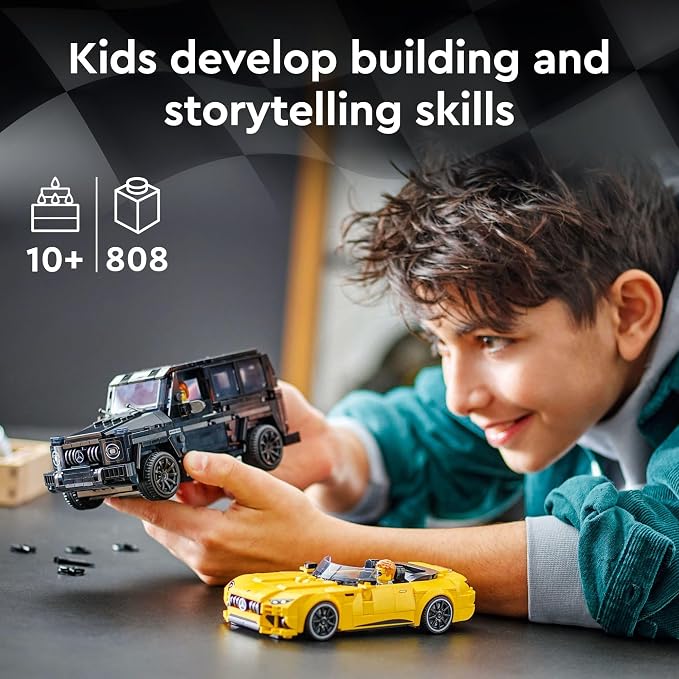 LEGO Speed Champions Mercedes-AMG G 63 & SL 63 Building Toys - Kids Pretend Play Toy Cars for Boys & Girls, Ages 10+ Years - Gifts for Christmas - 76924